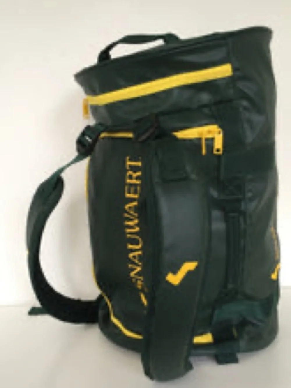 Snauwaert Court Bag in Dark Green/Yellow